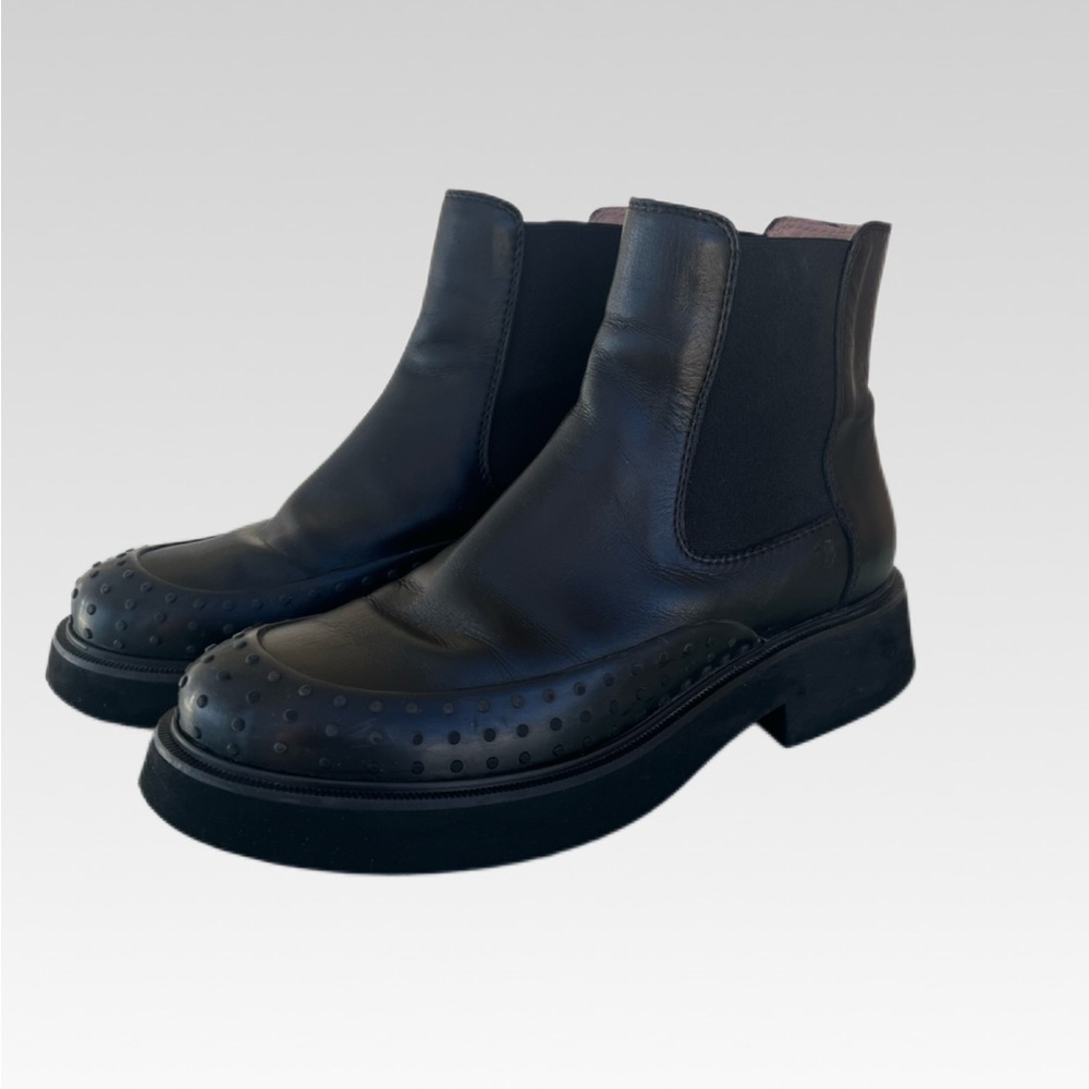 Tod's Black Leather Brogue Chelsea Boots size EU 35.5 US 5 - 5.5